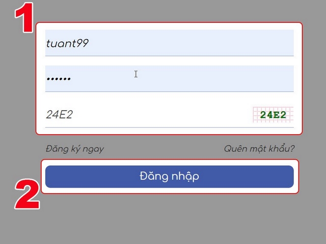 bước 1: đăng nhập tài khoản game của bạn
