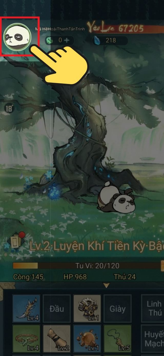 Bước 1: Nhấn vào Ảnh đại diện nằm ở góc trái