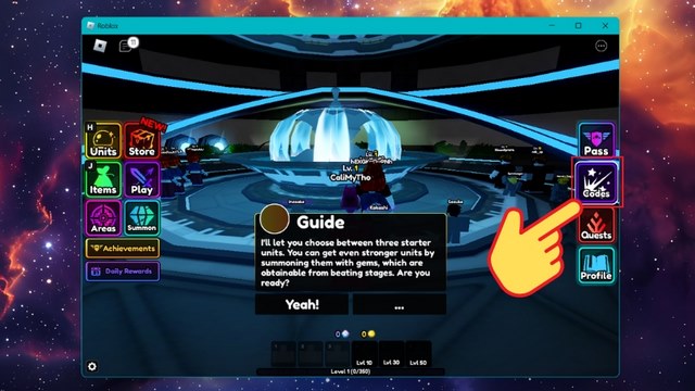 bước 1: truy cập game anime vanguards