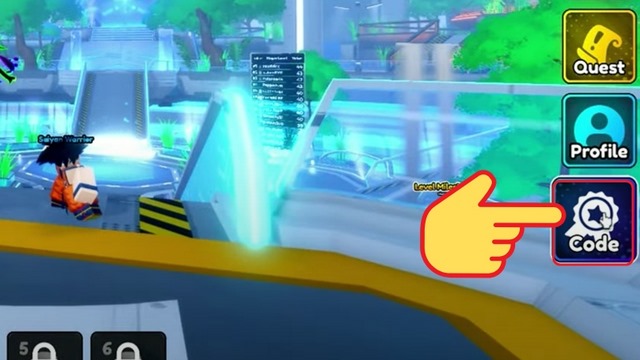 bước 1: vào game và chọn codes