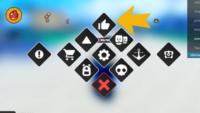 bước 2: chọn biểu tượng nút like
