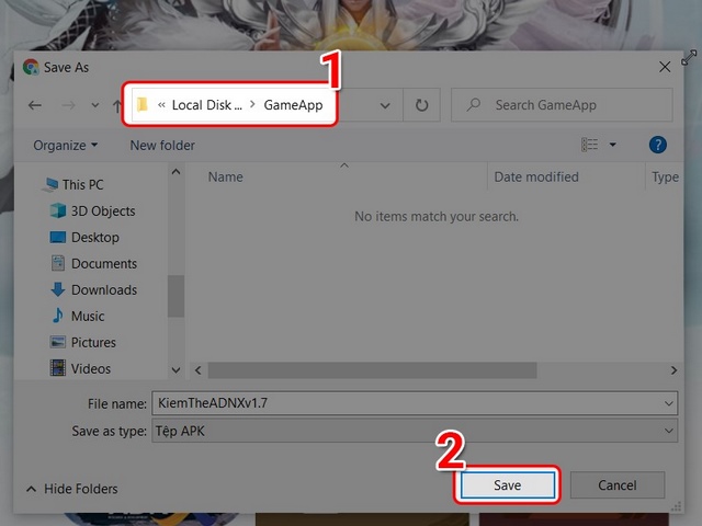 bước 2: chọn nơi lưu trữ file cài đặt