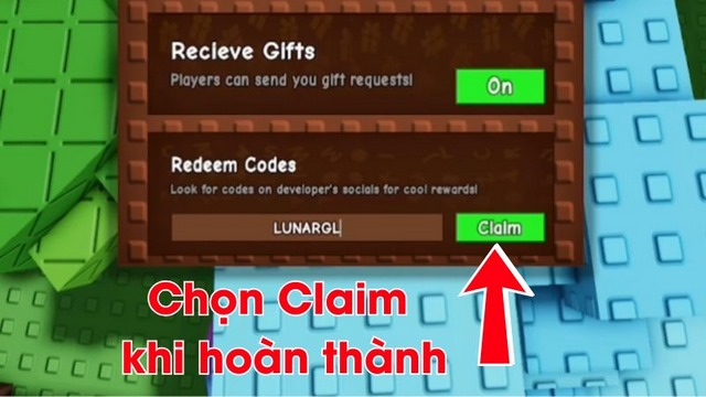 bước 3: chọn claim để nhận thưởng
