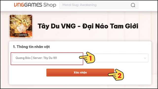 bước 3: chọn tài khoản bạn muốn nhập code