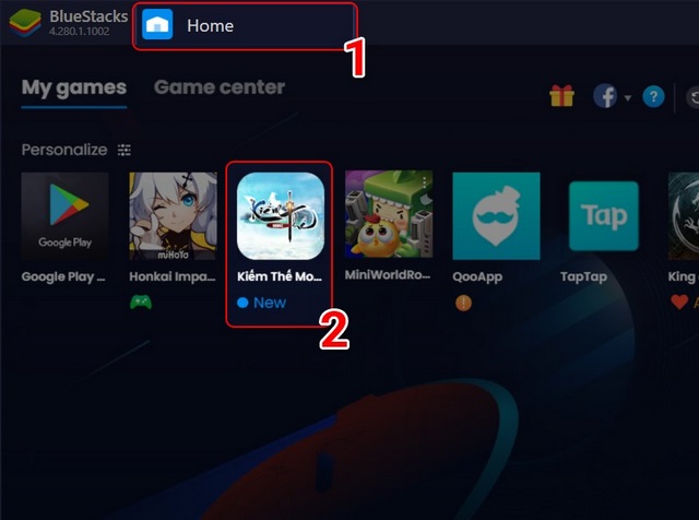 bước 4: click vào biểu tượng game để bắt đầu chơi