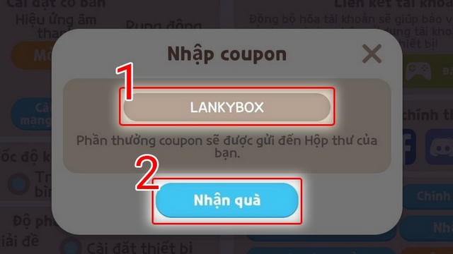 bước 4: nhập mã code play together
