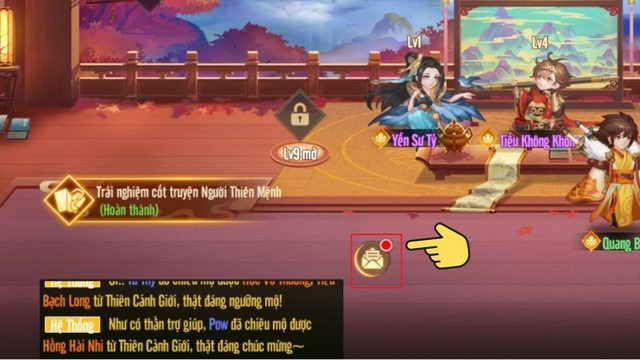 bước 7: tìm và chọn biểu tượng hộp thư