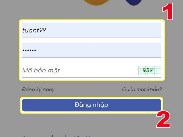 đăng nhập vào tài khoản game của bạn