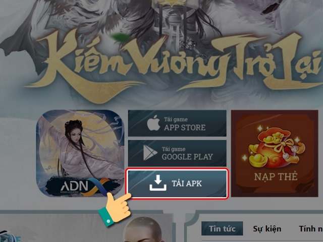 hướng dẫn tải game trên website