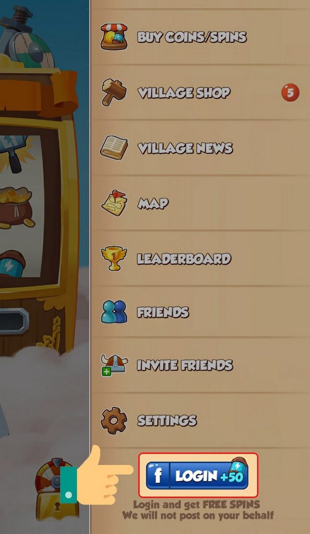 liên kết tài khoản facebook với coin master