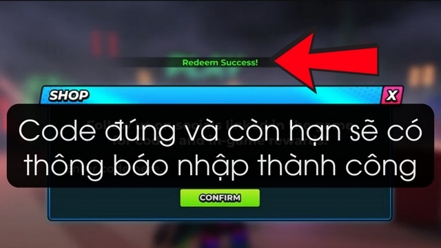 nhận được thông báo nhận quà thành công